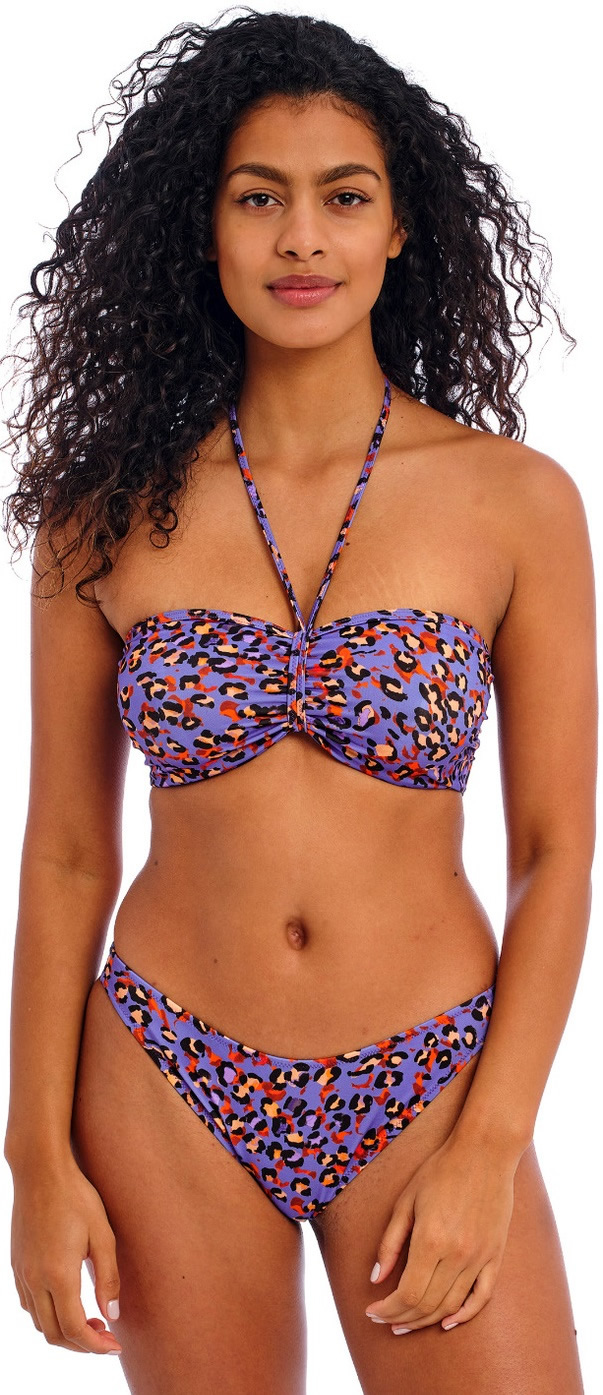 Freya Santiago Nights Bandeau Bikini Bra Brazilian Pant Leopard